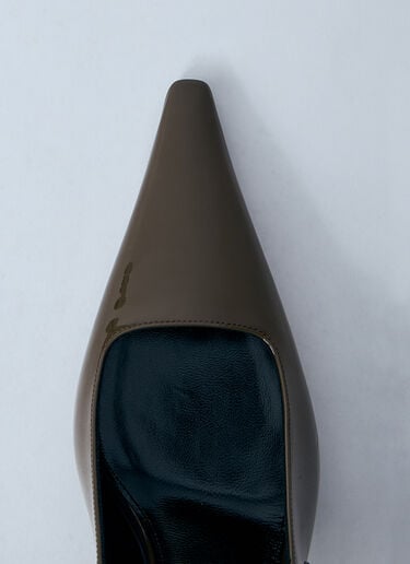 Saint Laurent リー スリングバックパンプス ブラウン sla0259031