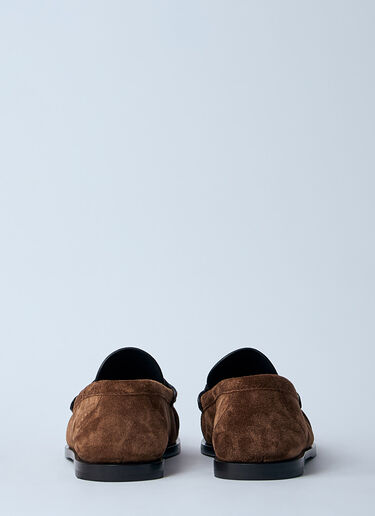 Saint Laurent Laurent Suede Loafers Brown sla0259043