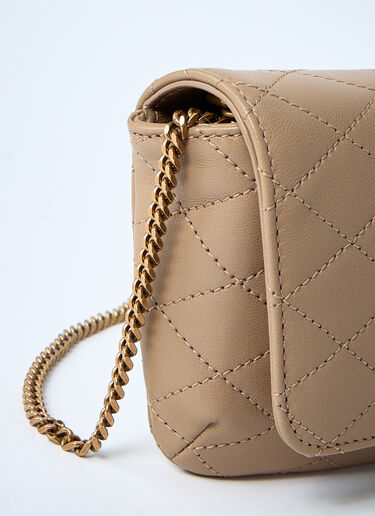 Saint Laurent Gaby Chain Phone Holder Beige sla0259086