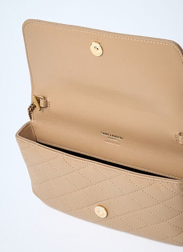 Saint Laurent Gaby Chain Phone Holder Beige sla0259086