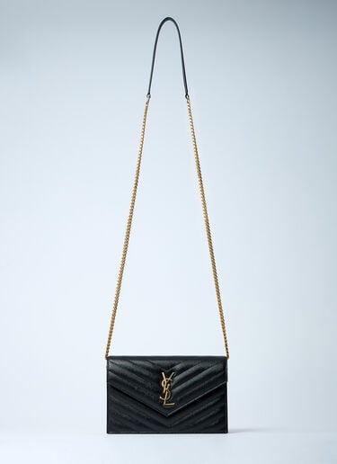 Cassandre Envelope Chain Wallet Shoulder Bag Saint Laurent Cassandre Envelope Chain Wallet Shoulder Bag Black sla0259122