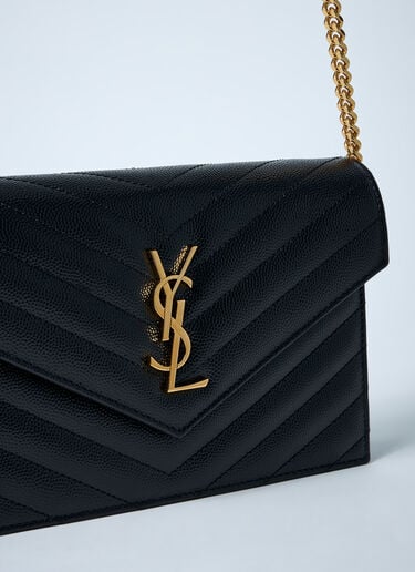 Cassandre Envelope Chain Wallet Shoulder Bag Saint Laurent Cassandre Envelope Chain Wallet Shoulder Bag Black sla0259122