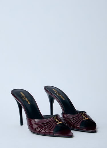 Saint Laurent バビロンヒールミュール バーガンディ sla0260031
