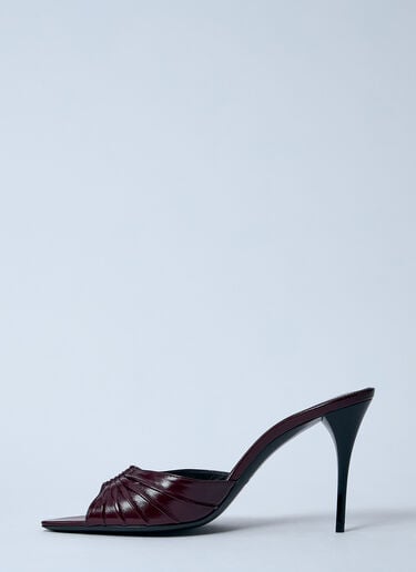 バビロンヒールミュール Saint Laurent バビロンヒールミュール バーガンディ sla0260031