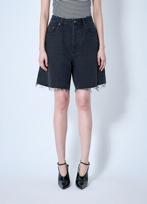 Saint Laurent 牛仔短裤  黑色 sla0260072
