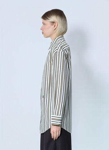 Saint Laurent ストライプボタンダウンシャツ グレー sla0260082
