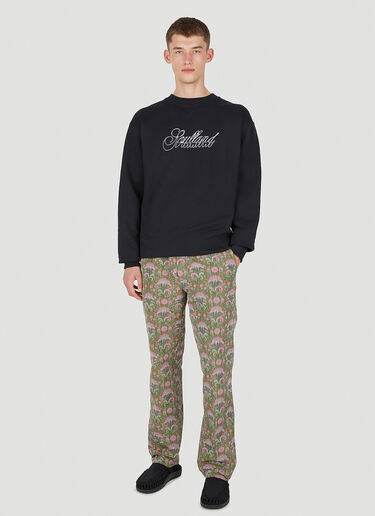 Soulland 로고 자수 스웨트셔츠 블랙 sld0150013