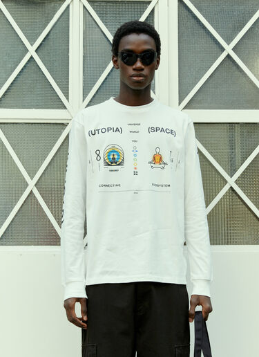 Space Available Inner Space Long-Sleeve T-Shirt White spa0354010