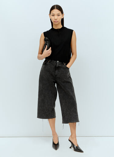Sportmax Sleeveless Wool And Silk Top Black spx0255001
