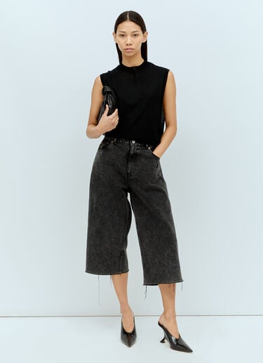 Sleeveless Wool And Silk Top Sportmax Sleeveless Wool And Silk Top Black spx0255001