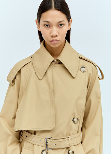 Sportmax Cotton Gabardine Trench Coat Beige spx0255010