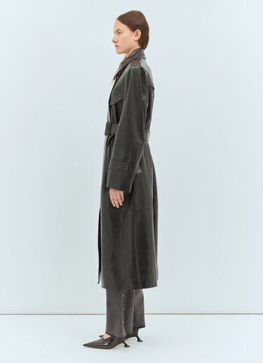 Sportmax 纳帕皮革风衣 黑色 spx0258015