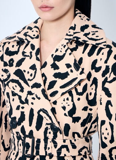 Sportmax 애니멀 프린트 트렌치 코트 베이지 spx0259001