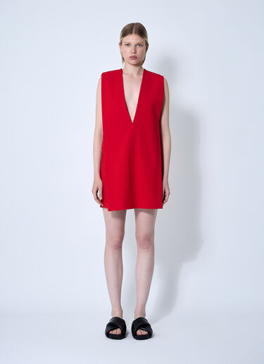 Sportmax ベルト付きプランジミニドレス  レッド spx0260010