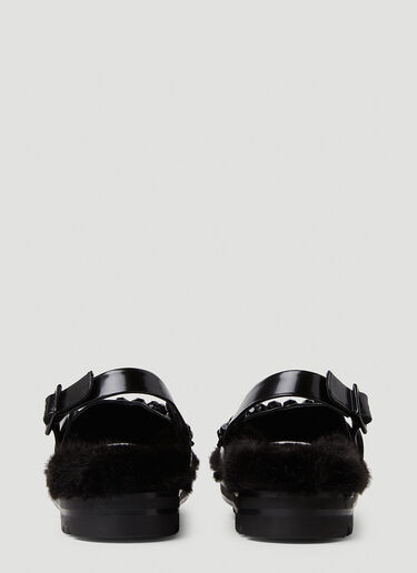 Simone Rocha Low Trek 人造毛皮凉鞋 黑色 sra0250026