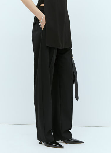 St. Agni 벨티드 팬츠 블랙 sta0255004