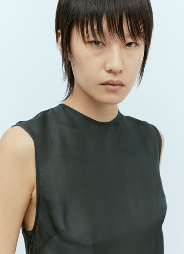 시어 실크 거즈 탑 St. Agni 시어 실크 거즈 탑 블랙 sta0255012