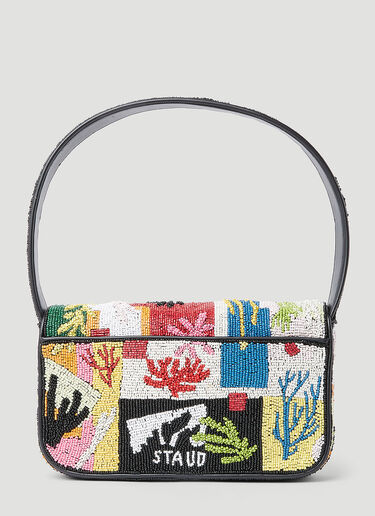 Staud Tommy Beaded Shoulder Bag Black std0253005