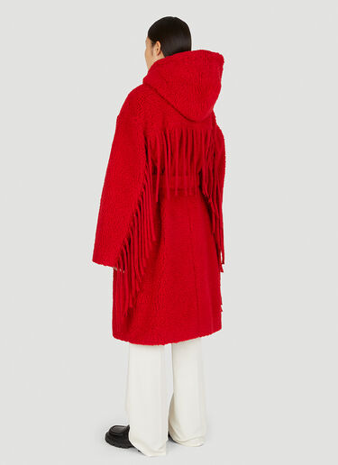 Fringed Teddy Coat Stella McCartney Fringed Teddy Coat Red stm0249002