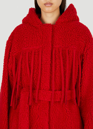 Fringed Teddy Coat Stella McCartney Fringed Teddy Coat Red stm0249002