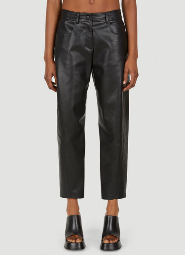 Stella McCartney 인조 가죽 팬츠 블랙 stm0249012