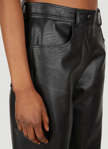 Stella McCartney 인조 가죽 팬츠 블랙 stm0249012