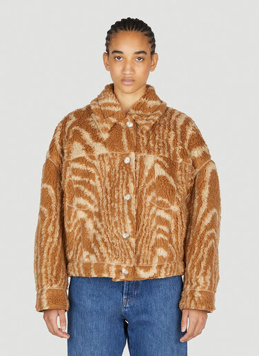 Stella McCartney Woodgrain Teddy 夹克 棕色 stm0253002