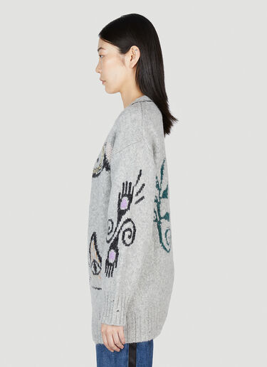 포크로어 자수 스웨터 Stella McCartney 포크로어 자수 스웨터 그레이 stm0253005