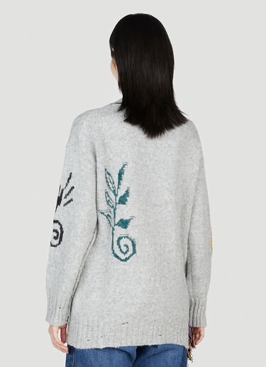 포크로어 자수 스웨터 Stella McCartney 포크로어 자수 스웨터 그레이 stm0253005