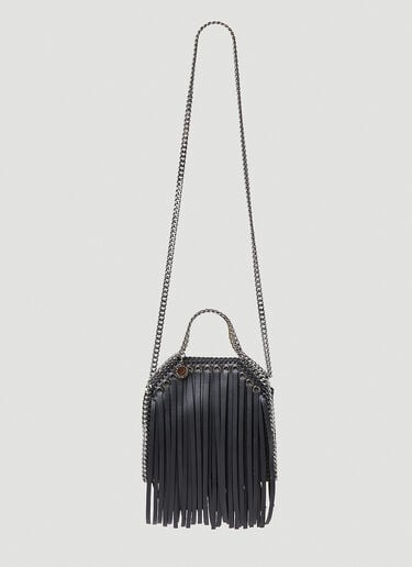 Stella McCartney Falabella Fringed Tiny Tote Bag Black stm0253020