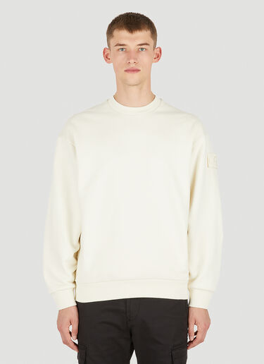 Compass Patch Sweatshirt Stone Island Compass Patch Sweatshirt Cream sto0150021