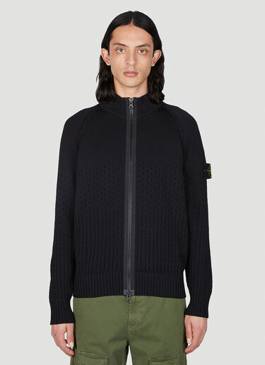 Compass 贴饰拉链针织衫 Stone Island Compass 贴饰拉链针织衫 黑色 sto0152050