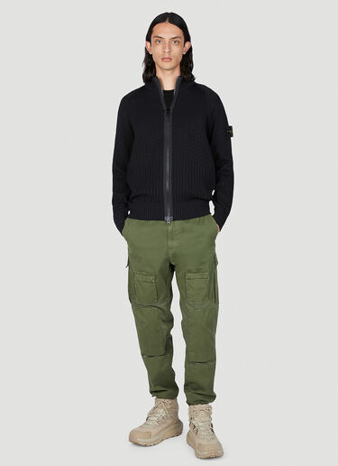 Compass 贴饰拉链针织衫 Stone Island Compass 贴饰拉链针织衫 黑色 sto0152050