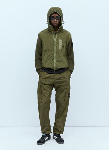 Stone Island Wool Panels Nylon Jacket Olive sto0154016