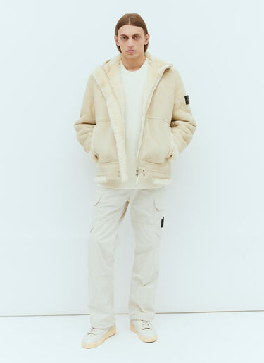 Stone Island 리얼 가죽 블루종 재킷 베이지 sto0154043
