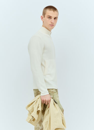Ghost Zip Cardigan Stone Island Ghost Zip Cardigan Cream sto0156004