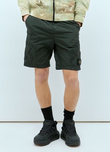 Stone Island Logo Patch Shorts Green sto0156059