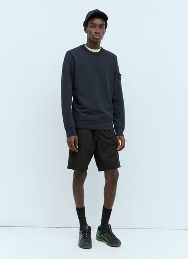 Logo Patch Sweatshirt Stone Island Logo Patch Sweatshirt Navy sto0156068