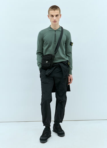 Quarter-Zip-Up Knit Sweatshirt Stone Island Quarter-Zip-Up Knit Sweatshirt Green sto0156086