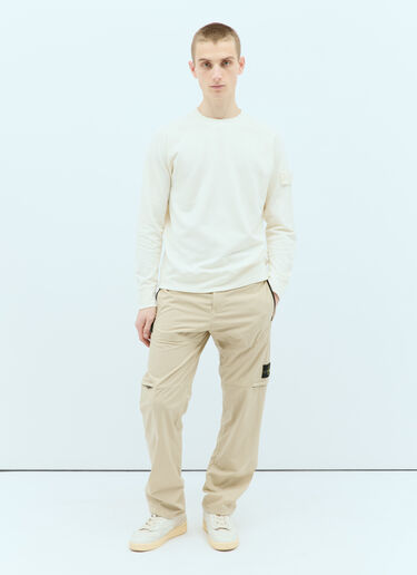 Stone Island Logo Patch Cargo Pants Beige sto0156093