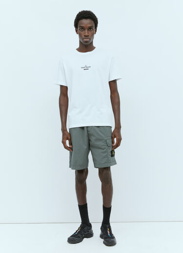 로고 프린트 티셔츠 Stone Island 로고 프린트 티셔츠 화이트 sto0156100