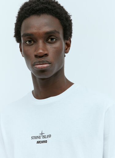 로고 프린트 티셔츠 Stone Island 로고 프린트 티셔츠 화이트 sto0156100