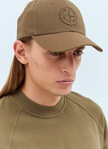 Stone Island 徽标贴饰棒球帽  绿色 sto0158057
