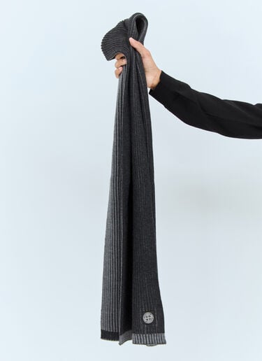 Logo Patch Scarf Stone Island Logo Patch Scarf Black sto0158068
