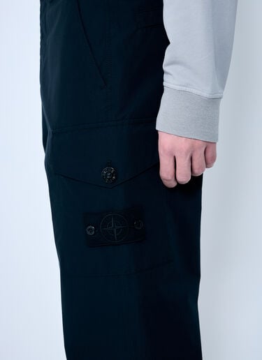 Stone Island ロゴパッチ付きゴーストコットンパンツ ブラック sto0160018