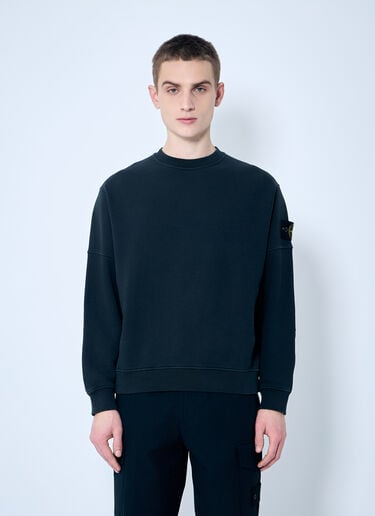 Stone Island Logo Patch Sweatshirt Black sto0160045