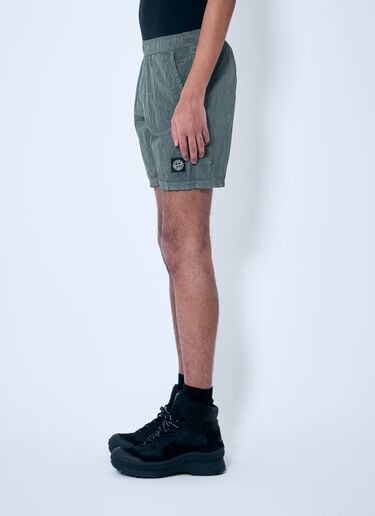 Stone Island 徽标贴饰短裤  绿色 sto0160065