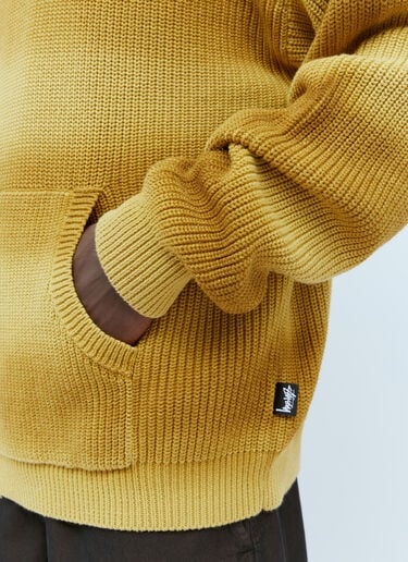 Stüssy Spray Dyed Hooded Knit Sweater Yellow sts0151005