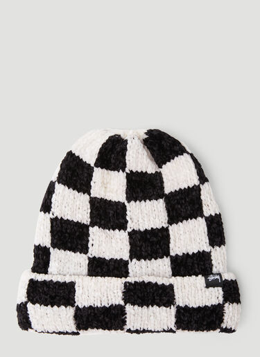 Stüssy Crochet Check Beanie Hat Black sts0151021