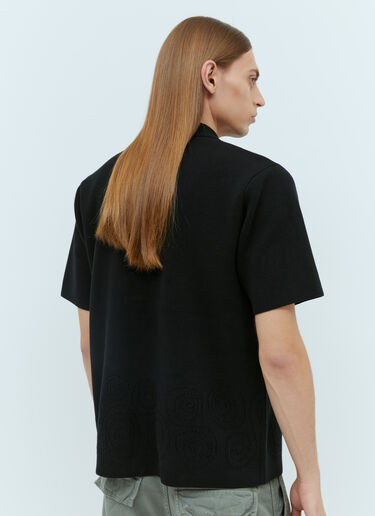 Stüssy 천공 마감 소용돌이 니트 셔츠  블랙 sts0152055